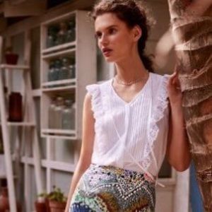 La Cocotiers - Ruffled eyelet tank